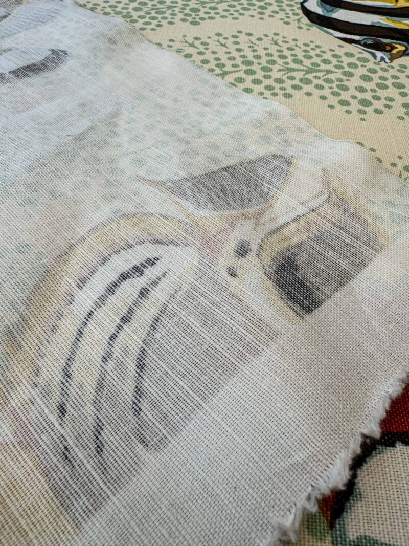 IMG_4183 1.4 y Scalamandre Barbuda Coral/Apricot/Green Gold Dots Fish Nautical Ocean