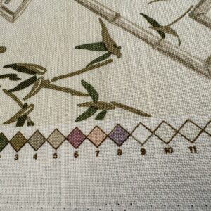 IMG_4207 1.9y Scalamandre Old Word Weavers Imperial Court Asian Chinoiserie Toile Figurative Game Sports Music Bamboo Cream White