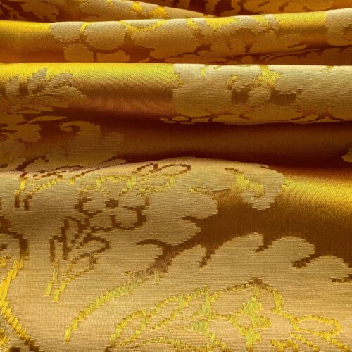 IMG_4299 1.5y Scalamandre Gold Yellow Damask French Court Silk Renaissance
