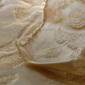 P1180765 Lee Jofa Millais Velvet Poppy Red Gold Wide Stripe Cotton Cut Velvet MSRP USD278/Yard