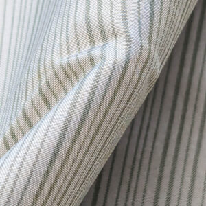 Scalamandre Astley Silk Strie Sage Gray White Pin Stripe Small Scale MSRP USD350+/yard