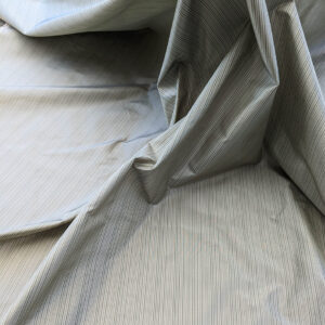 Scalamandre Astley Silk Strie Sage Gray White Pin Stripe Small Scale MSRP USD350+/yard
