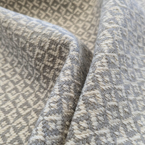 PXL_20240529_204651634 Scalamandre Khiva Weave Pearl Gray White Small Scale Geometric Cotton MSRP USD180/yd