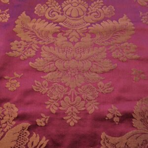 American Silk Mills Celtic Ogee Diamond Lattice Black On Crimson Red by American Silk Mills