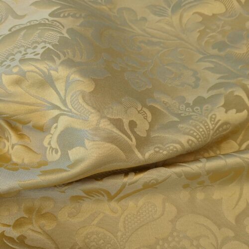 Scalamandre Damask Yellow Gold Floral Botanical Renaissance 1.9y