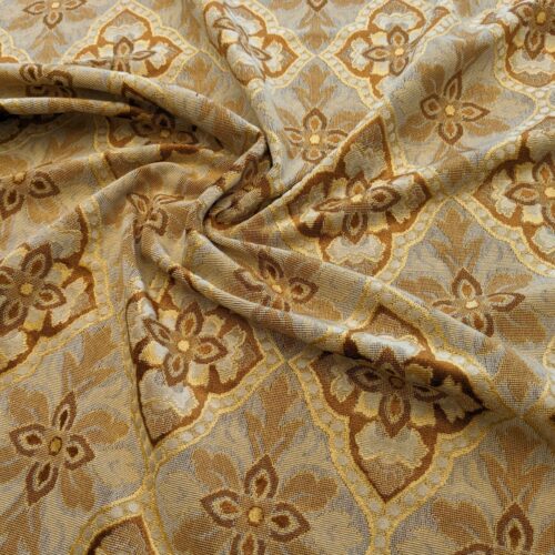 PXL_20240604_214542512 Scalamandre Art Deco Diamond Medieval Brown Cut Velvet 56″Width x 47 Length
