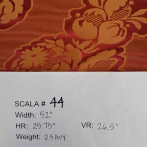 PXL_20240607_204238793 Scalamandre Red Damask Medallion Botanical Renaissance Reversible 4.3yard