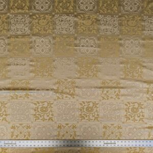 PXL_20240607_205912906 2y Scalamandre Plaid Check Damask Square Historic Art Deco Suzani Renaissance Silk Gold