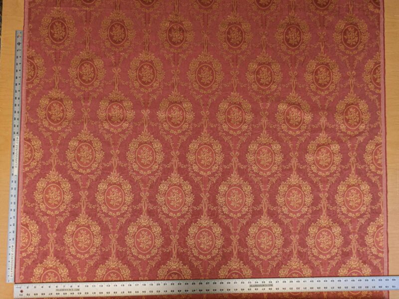 PXL_20240607_210344817 1.2y Scalamandre Medallion Red Gold Damask Floral Botanical Renaissance