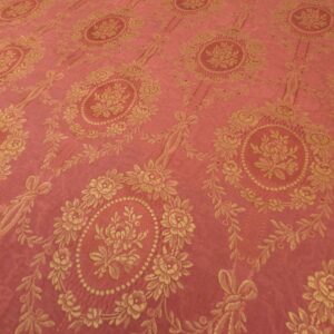 PXL_20240607_210348334 1.2y Scalamandre Medallion Red Gold Damask Floral Botanical Renaissance