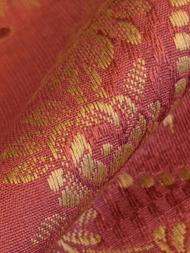 PXL_20240607_210524239 1.2y Scalamandre Medallion Red Gold Damask Floral Botanical Renaissance