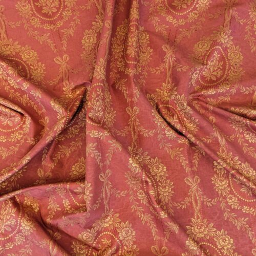 PXL_20240607_210533863 1.2y Scalamandre Medallion Red Gold Damask Floral Botanical Renaissance