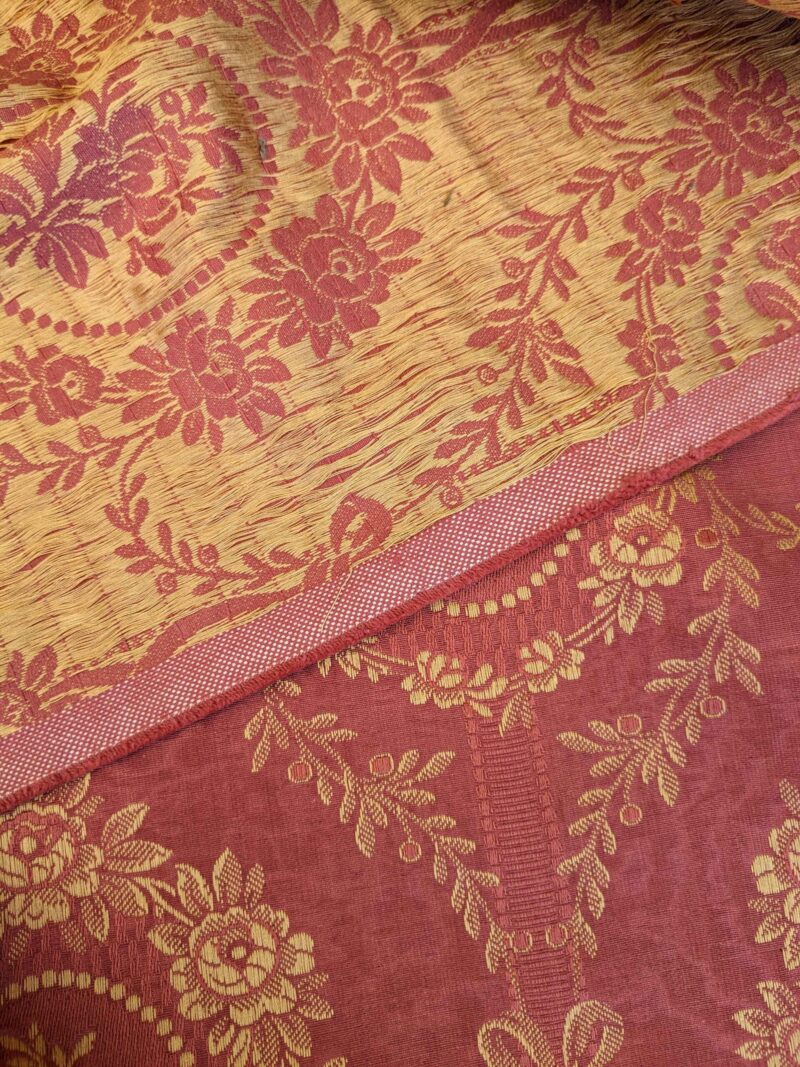 PXL_20240607_210542522 1.2y Scalamandre Medallion Red Gold Damask Floral Botanical Renaissance