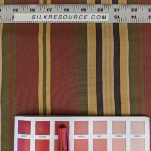 3.5y Scalamandre Silk Stripe Red White Yellow Blue Green