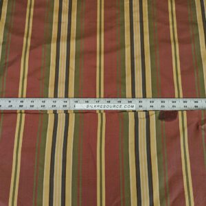 3.5y Scalamandre Silk Stripe Red White Yellow Blue Green