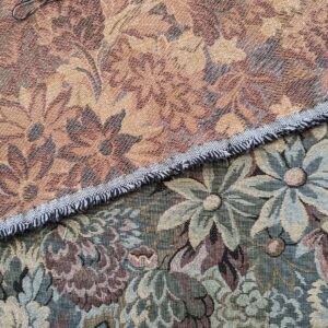 4.9y Scalamandre Floral Botanical Tree Foliage Yellow Green Beige Forest Tapestry