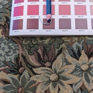 4.9y Scalamandre Floral Botanical Tree Foliage Yellow Green Beige Forest Tapestry