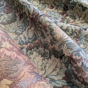 4.9y Scalamandre Floral Botanical Tree Foliage Yellow Green Beige Forest Tapestry