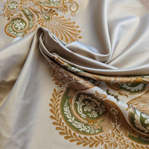 PXL_20240613_221848777 26"x 52" Scalamandre Fauteuil Bessieres Seat & Back Creme French Antique Design MSRP USD 612/y