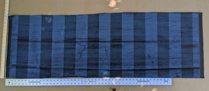 PXL_20240626_204457646edit 0.5Y Lee Jofa Continental Velvet "evening" Blue Velvet Stripe