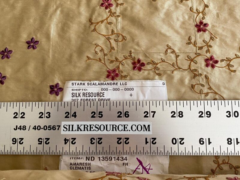 WhatsApp Image 2024-06-06 at 08.07.16_f685ea56 Scalamandre Old World Weavers Amaresh Embroidery Silk Gold Clematis