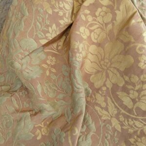 449324626_441265985555659_5230681678887737399_n 1 EV37 2.4yards Old World Weavers Broche Damask Yellow Red Botanical Floral Renaissance MSRP USD 500+