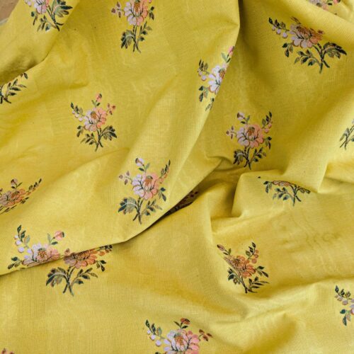 449898842_843587467705583_3611362303662042015_n 2.8yards Floral Botanical Tree Foliage Yellow Stripe French Court Classy