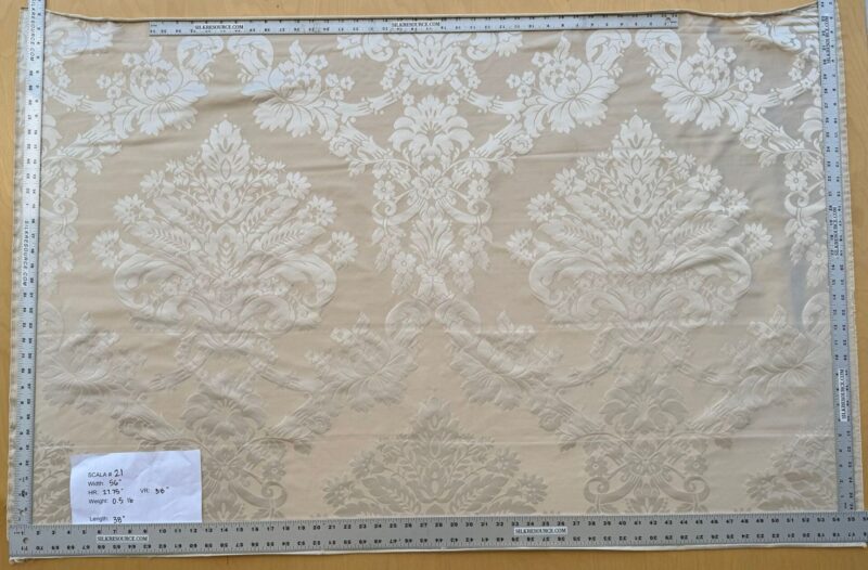 IMG_3939 Scalamandre Silk Damask Beige Historic French Court Renaissance 38" x 56"