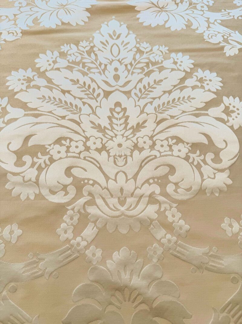 IMG_3940 Scalamandre Silk Damask Beige Historic French Court Renaissance 38" x 56"