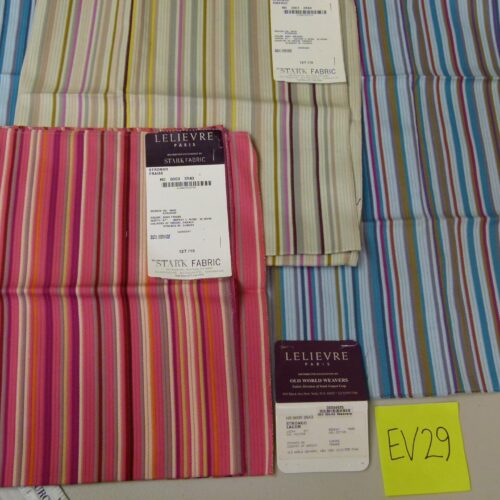 P1130125 1 EV29 Scalamandre Lelievre Paris Strongo Amande Stripe 4 Pieces Assorted Colors