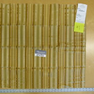 P1130137 3 EV29 Scalamandre Old World Weavers Frederic Green Straw Silk Linen Beige Stripe 3 Pieces 26"x27"