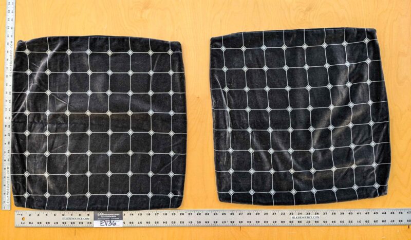 PXL_20240702_200550345 1 EV36 Scalamandre 2 Pieces Pillow Case only Black White Plaid Check Square Geometric 20"x20"