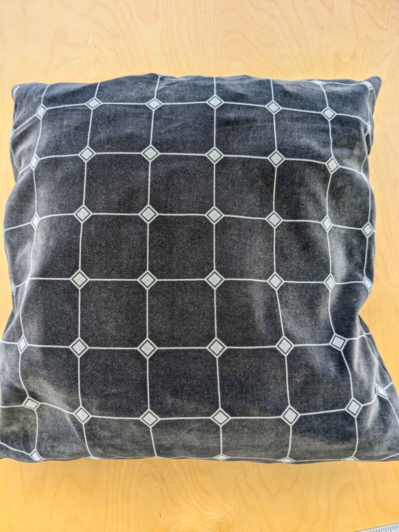 PXL_20240702_200941100 1 EV36 Scalamandre 2 Pieces Pillow Case only Black White Plaid Check Square Geometric 20"x20"