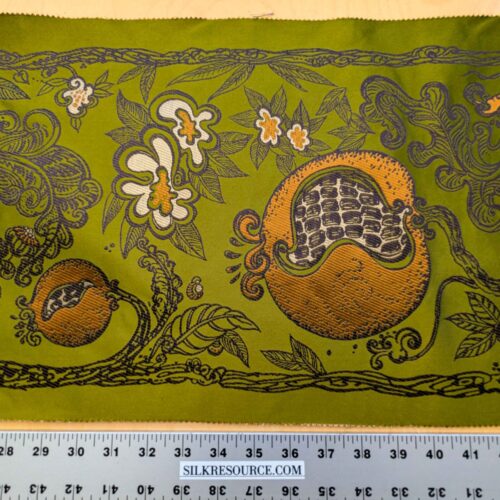 PXL_20240702_204900521 23 EV36 by yard Botanical Pomegranate Green Black Orange Fruits Botanical Floral 12"width