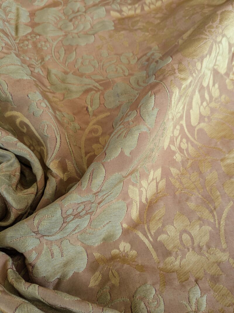 PXL_20240709_180441268 1 EV37 2.4yards Old World Weavers Broche Damask Yellow Red Botanical Floral Renaissance MSRP USD 500+