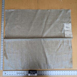 PXL_20240709_185842232 101 EV37 25" x 29" Edmond Petit Lin Miroir Argent Naturel Light Beige Cream Texture Solid Linen MSRP USD594/y