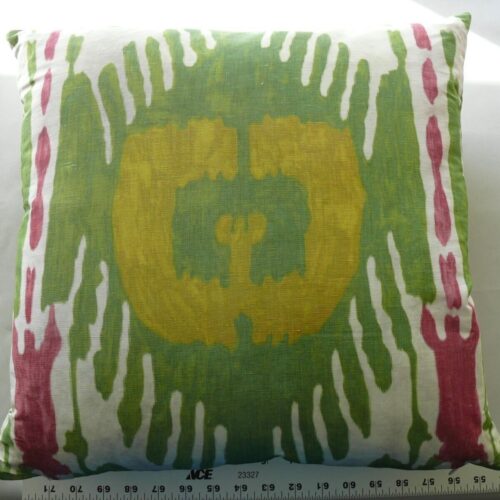 il_fullxfull.4553443103_smf3 Scalamandre Designer Pillow 18x18" BIG! Ikat Green Pink Yellow