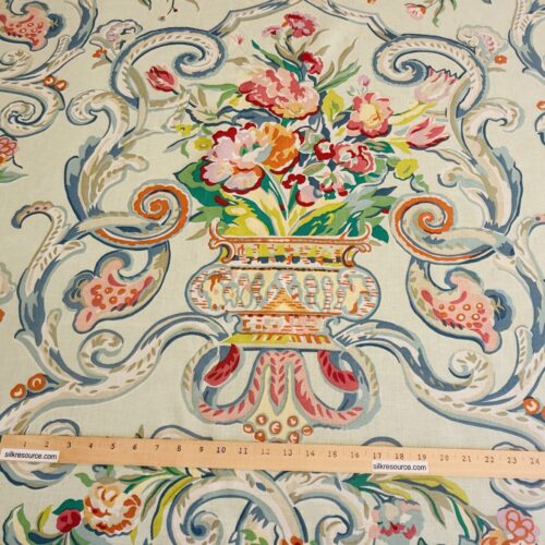 img_2308 4.8Y Brunschwig & Fils Sunderland Celedon Artistic Floral Linen/Cotton Historical Print Chintz MSRP4/y