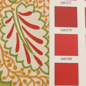 s-l1600 (12) By yard Scalamandre Winslett Foliage Cotton Print in Green Red Orange White Hand Printed in Italy MSRP0/Y