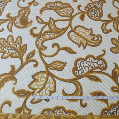 3.875Y Kravet Winterthur Yellow Ocher Crewel Styled Jacobean Flower Thick
