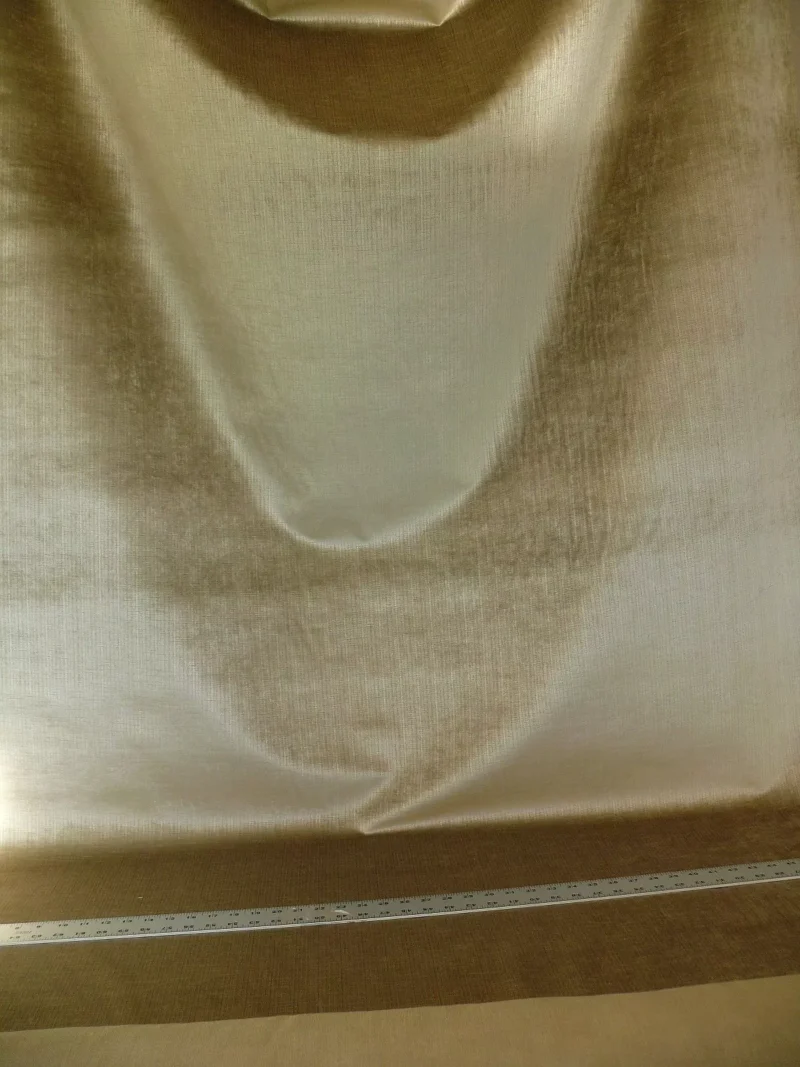 s-l1600 (26) 3.6Y Scalamandre Upcountry Striae Velvet Brown Golden Olive Green Silky MSRP USD 204/yard