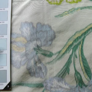 s-l1600 (3) 1.1y Scalamandre Oiseau des Exotique 100% Silk Warp Print Bird Light Sage Green