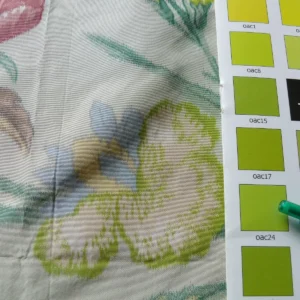 s-l1600 (4) 1.1y Scalamandre Oiseau des Exotique 100% Silk Warp Print Bird Light Sage Green