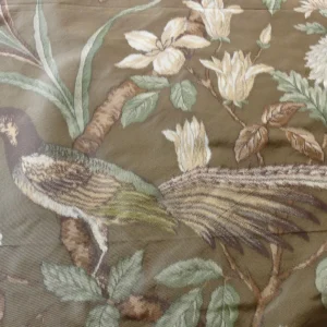 s-l1600 (7) 1.1y Scalamandre Oiseau des Exotique 100% Silk Warp Print Bird Brown Light Mocha