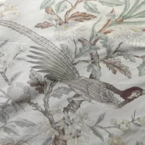 s-l1600 (7) 1.1y Scalamandre Oiseau des Exotique 100% Silk Warp Print Bird Beige Cream