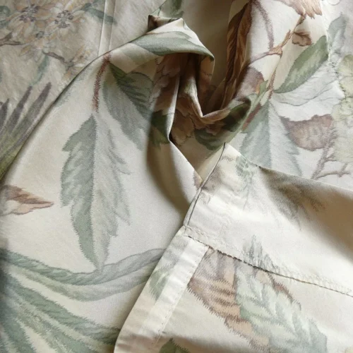 s-l1600 (9) 1.1y Scalamandre Oiseau des Exotique 100% Silk Warp Print Bird Beige Cream