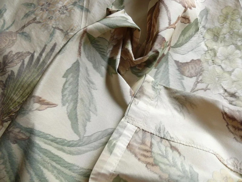 s-l1600 (9) 1.1y Scalamandre Oiseau des Exotique 100% Silk Warp Print Bird Beige Cream