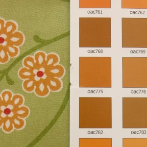 s-l1600 (9) By yard Scalamandre Winslett Foliage Cotton Print in Green Red Orange White Hand Printed in Italy MSRP0/Y