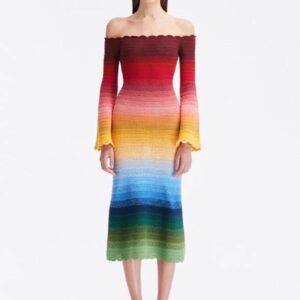 456286615_1030689458690552_3490734983832589778_n Scalamandre Candice Stripe Multi100% Silk taffeta Strie Rainbow of Pink Red Green Gold Blue Purple Candy Color  MSRP 180/y