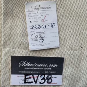 IMG_6046 1 EV38 Scalamandre  Caliedo Cream White Cotton Linen Solid 2.4yd Stain